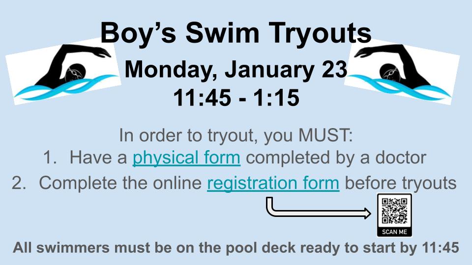 Boys’ Swim Team Tryouts